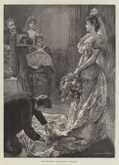 Salon, fotografowanie Debiutantki autorstwa Edward Frederick Brewtnall